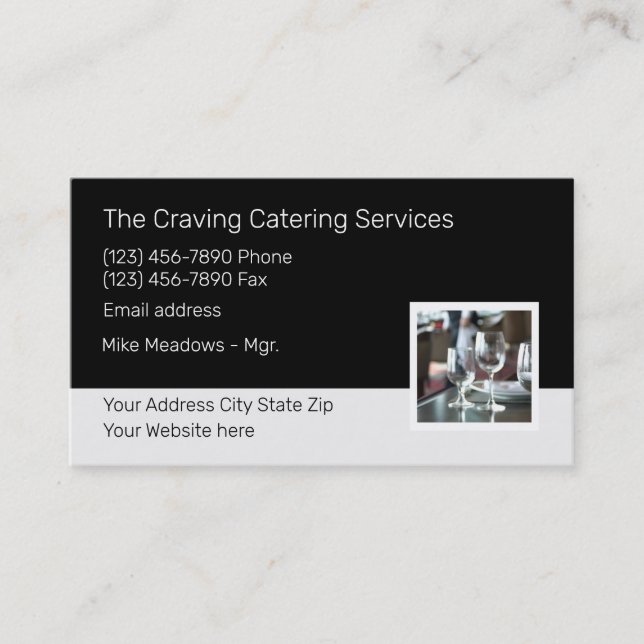 Modern Catering Services-mall Visitkort (Framsida)