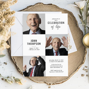 Modern Celebration of Life Minnesbegravning Begrav Inbjudningar