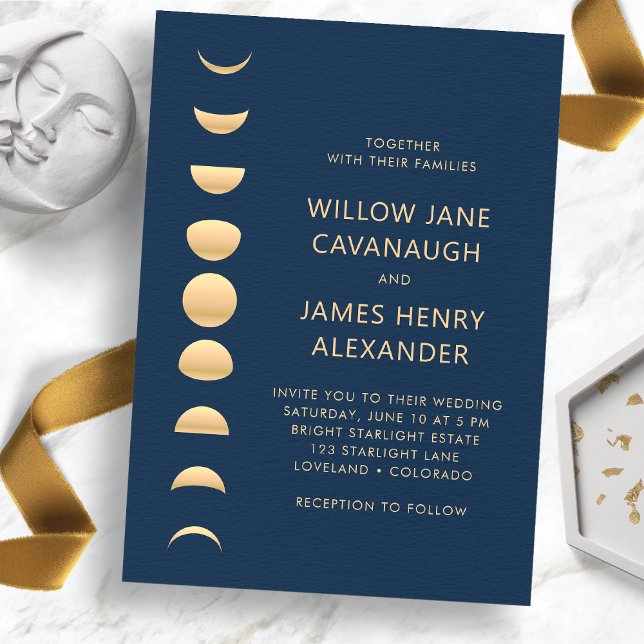 Modern Celestial Bröllop Inbjudningar (Modern Celestial Wedding Invitation
)