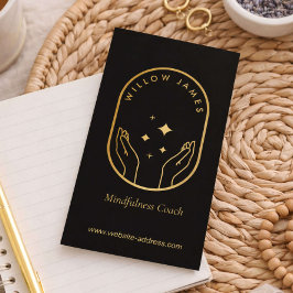 Modern Celestial Meditation Mindfulness Life Coach Visitkort