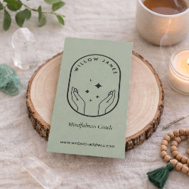 Modern Celestial Mindfulness Livscoach Sagogrön Visitkort