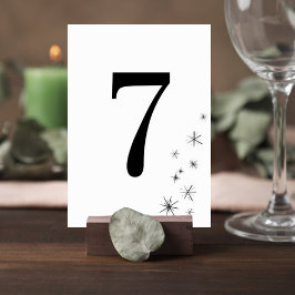 Modern Celestial Minimalist Wedding Table Number Bordsnummer