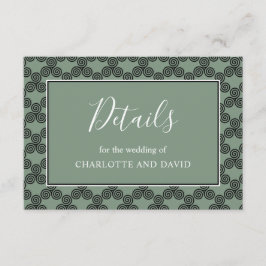 Modern Celtic Knot Irish Bröllop Detail Tilläggskort