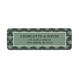 Modern Celtic Knot Irish Bröllop Returadress Etikett