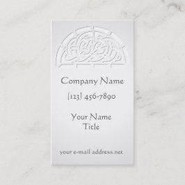 Modern Celtic vit Visitkort