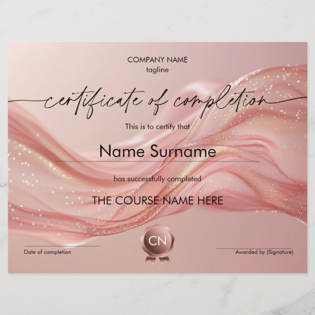 Modern certifiering av deltagande i slutförandet (Framsida)