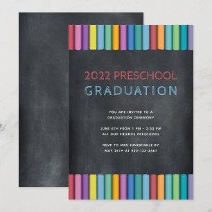 Modern Chalk Preschool Studenten-inbjudan Inbjudningar
