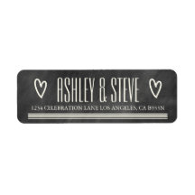 MODERN CHALKBOARD BRÖLLOP ADRESSETIKETTER