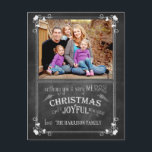 Modern Chalkboard julfotoport Helg Vykort<br><div class="desc">Modern Chalkboard julfotoport</div>