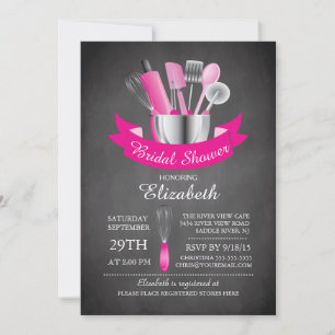 Modern Chalkboard Lagrar Möhippan Kitchen Inbjudningar