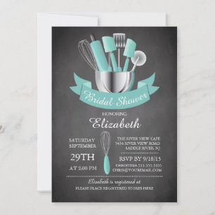Modern Chalkboard Lagrar Möhippan Kitchen Inbjudningar