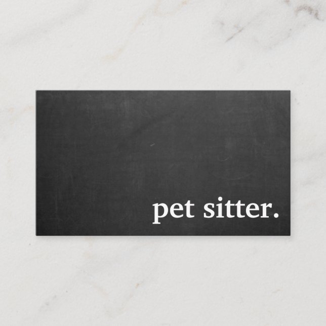Modern Chalkboard pet pet sitter. Loyalty Card Visitkort (Framsida)