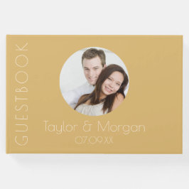 Modern Champagne Tonal Bröllop Gästböcker