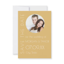 Modern Champagne Tonal Photo Spara datum