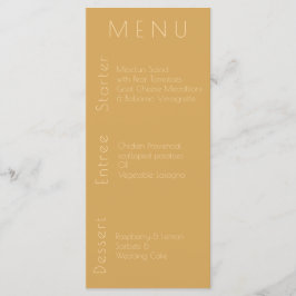 Modern Champagne Tone på Tone Bröllop-menyn Meny