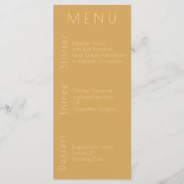 Modern Champagne Tone på Tone Bröllop-menyn Meny