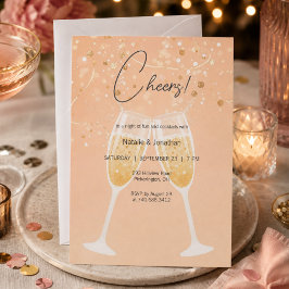 Modern Champagnefest Inbjudningar