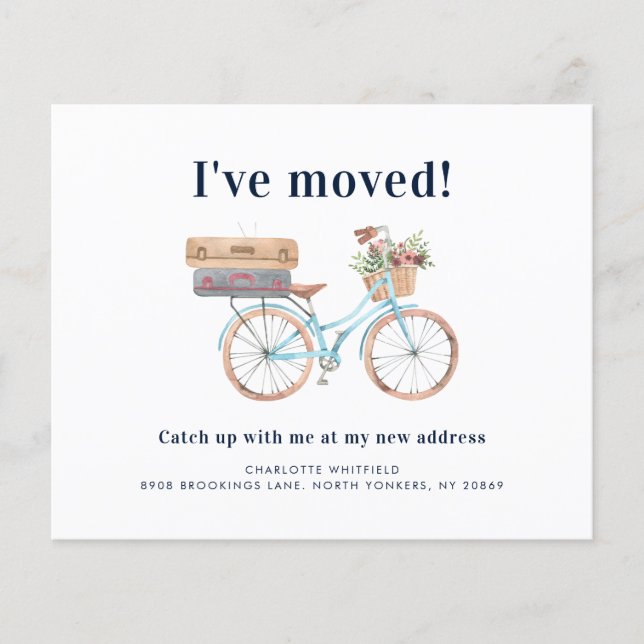 Modern Change of Address Moving Announcement Card (Framsida)