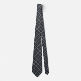 Modern Charcoal Diamond Grid Tie Slips