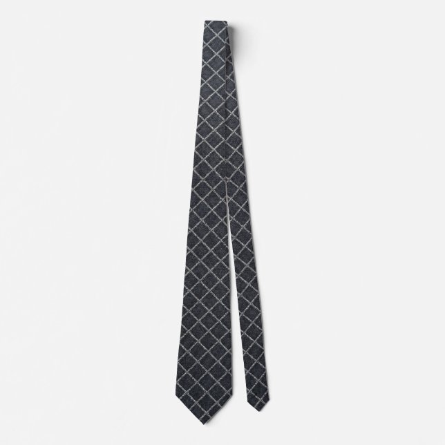 Modern Charcoal Diamond Grid Tie Slips (Framsida)