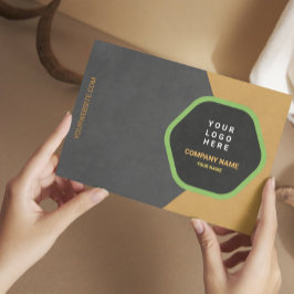 Modern Charcoal & Gold Design Visitkort