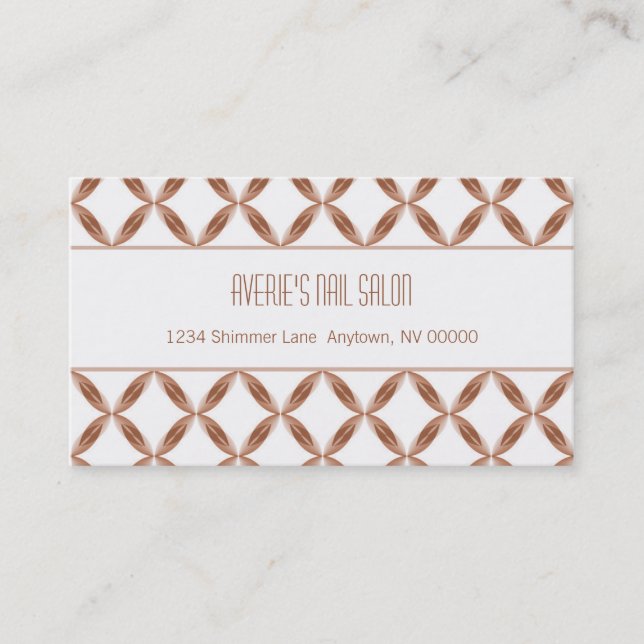 Modern Charm Affärskort, Latte Visitkort (Framsida)