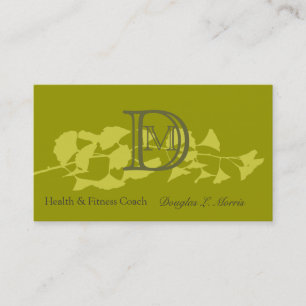 Modern Charming Elegant Nature Gren Visitkort