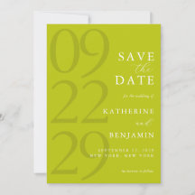 Modern Chartreuse Minimalist Wedding