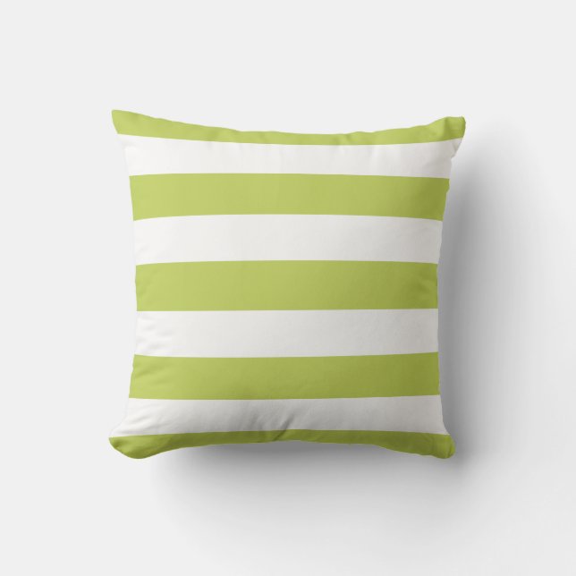 Modern Chartreuse och White Rand Kudde (Framsida)