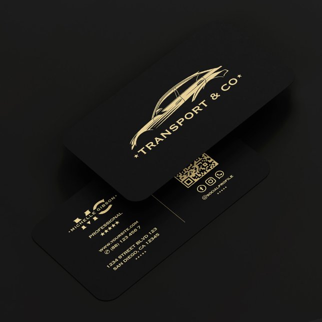 Modern chauffeur för biluthyrning Executive Chauff Visitkort (Modern Driver Car Rental Executive Chauffeur Black Business Card
)