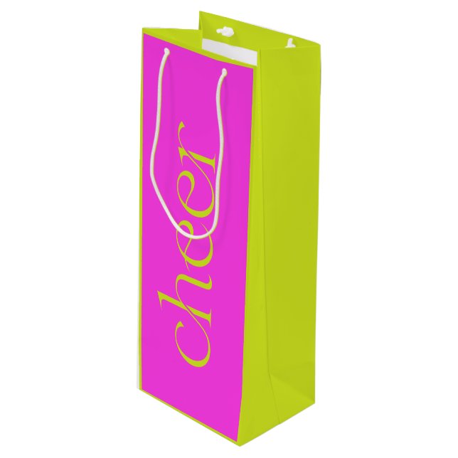 Modern Cheer Fuchsia Rosa och Grönt (Framsidan Vinklad)