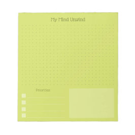 Modern Cheerful Brain Dump (Editable Text) Anteckningsblock