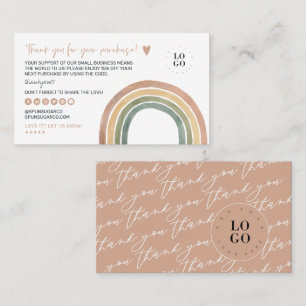 Modern Cheerful Rainbow Tack Visitkort