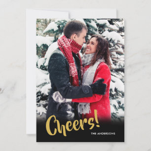 Modern Cheers Gott nytt år Photo Julkort