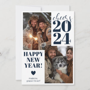Modern Cheers Gott nytt år Photo Julkort