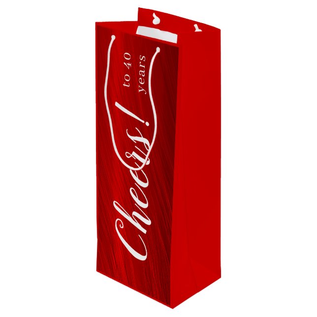 Modern Cheers till 40 års Ruby Red-årsdag (Baksidan Vinklad)