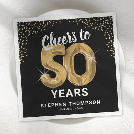 Modern Cheers till 50 års födelsedagsservetter Pappersservett