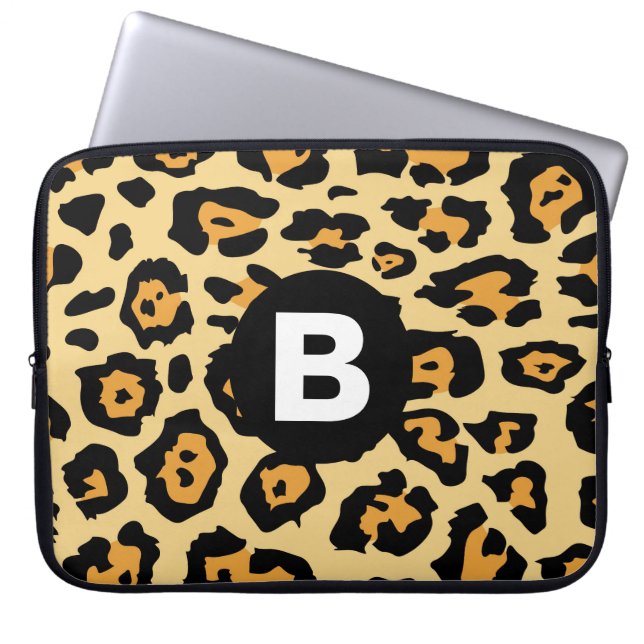 Modern Cheetah Spots Pattern Laptop Fodral (Framsidan)
