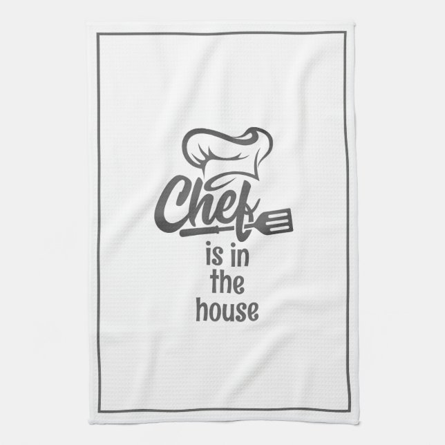 Modern CHEF FINNS I KAMMAREN... Kökshandduk (Vertikal)