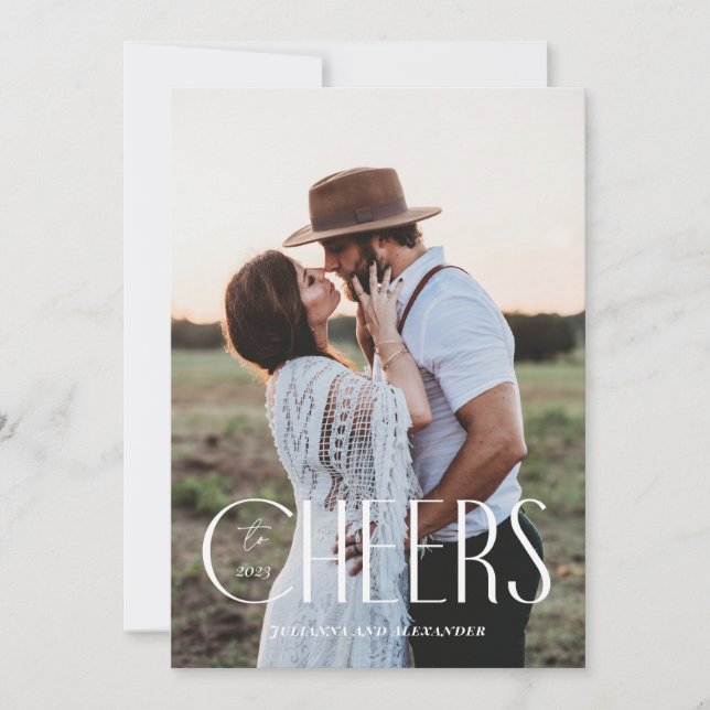 Modern Chef till nyår Julkort (Framsida)