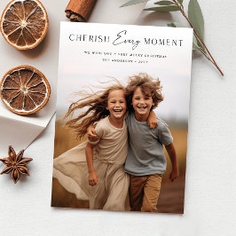Modern Cherish Varje Moment Kids-familj jul Kort
