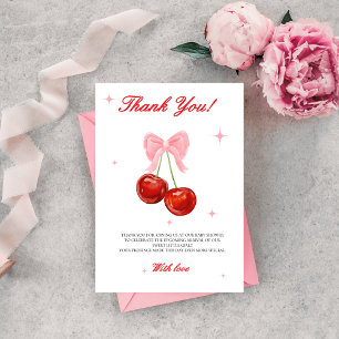 Modern Cherry Baby Shower Tack Kort