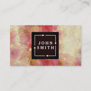 Modern Cherry Blommar Watercolor Coola Abstrakt Visitkort