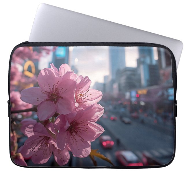 Modern Cherry Blossom 13' Laptop Fodral (Framsidan)