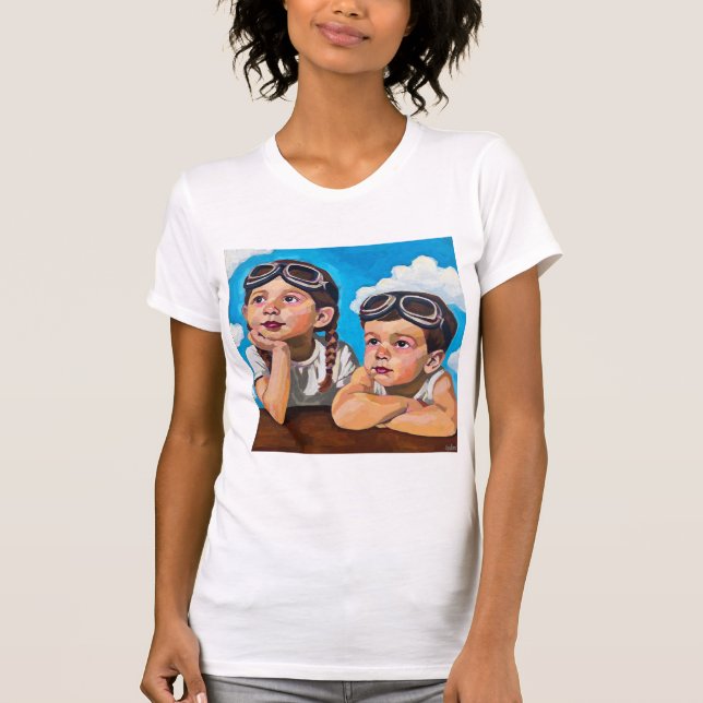 Modern Cherub Painting - Rembrandt Inspired Art T Shirt (Framsida)