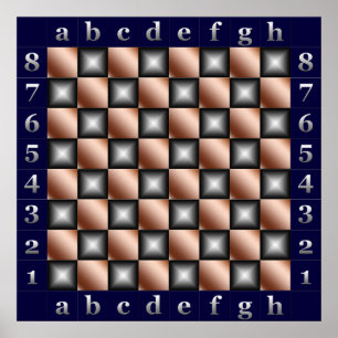 Modern Chess Bord Poster