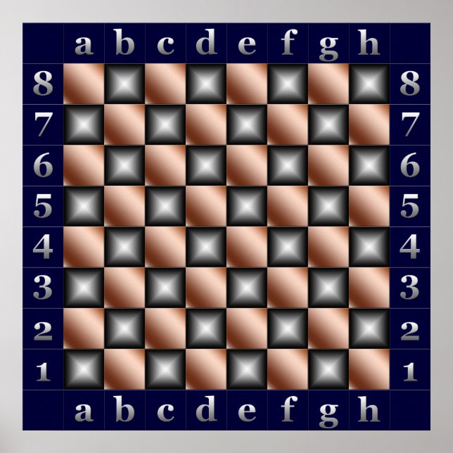 Modern Chess Bord Poster (Framsidan)