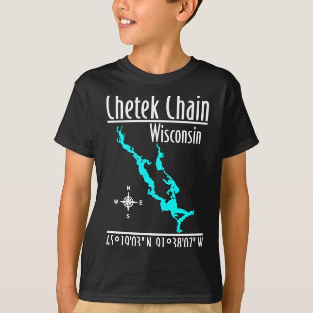 Modern Chetek sjökedja - Wisconsin T Shirt (Framsida)
