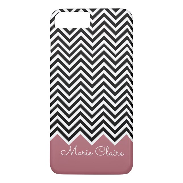 Modern Chevron-Anpassningsbar i Svarta guld Case-Mate iPhone Skal (Baksida)