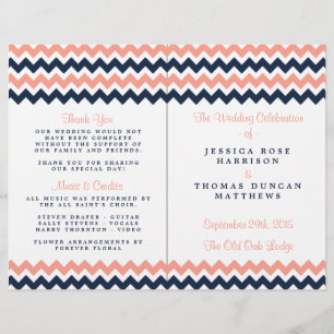 Modern Chevron Bröllop Collection- Rosa & flottan